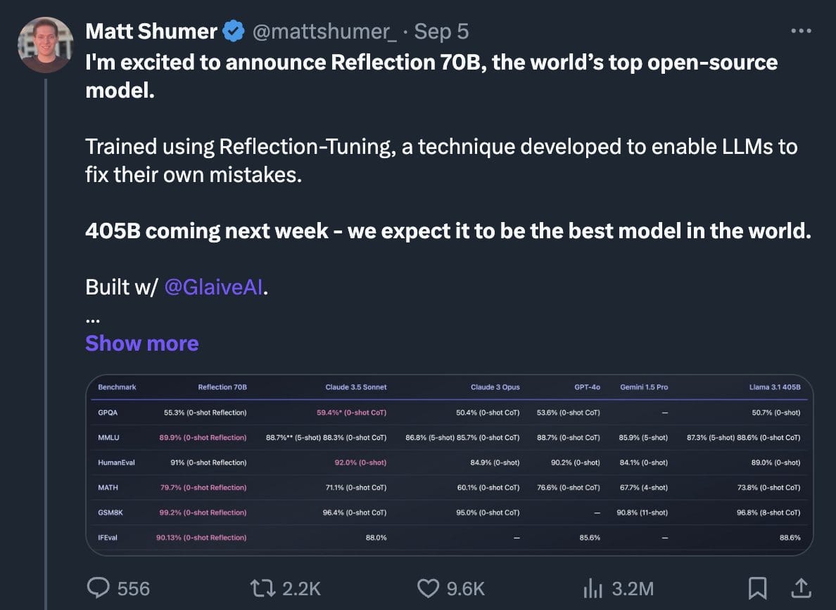 Reflection 70B, sebuah trend "fake-claim" yang selalu berulang